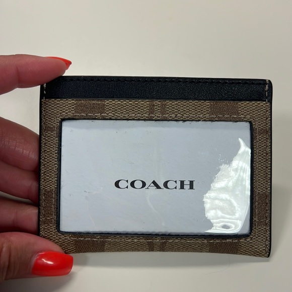 Coach SLIM CARD CASE IN SIGNATURE CANVAS - Picture 2 of 3